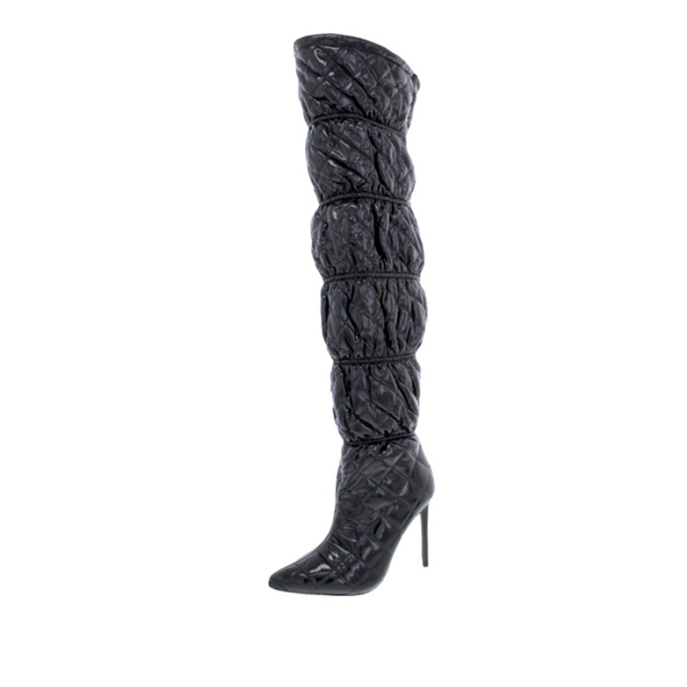 Steve Madden BLACK PUFFER thigh high boots!!! Size 8.5 Brand New!